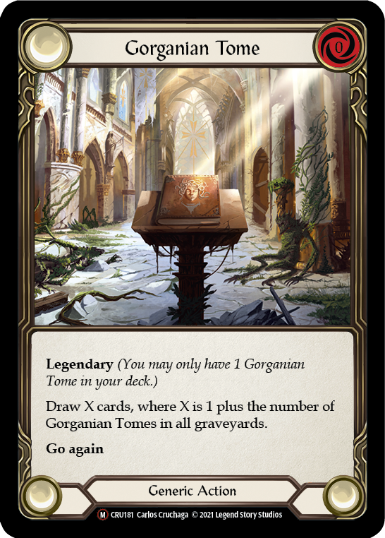 Gorganian Tome [U-CRU181] (Crucible of War Unlimited)  Unlimited Rainbow Foil | Tables and Towers