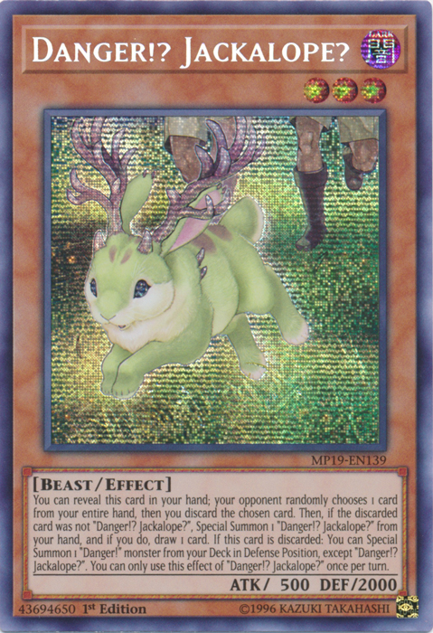 Danger!? Jackalope? [MP19-EN139] Prismatic Secret Rare | Tables and Towers