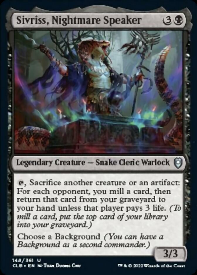 Sivriss, Nightmare Speaker [Commander Legends: Battle for Baldur's Gate] | Tables and Towers