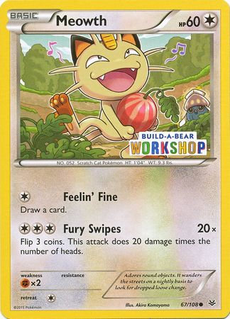 Meowth (67/108) (Build A Bear Workshop Exclusive) [XY: Roaring Skies] | Tables and Towers