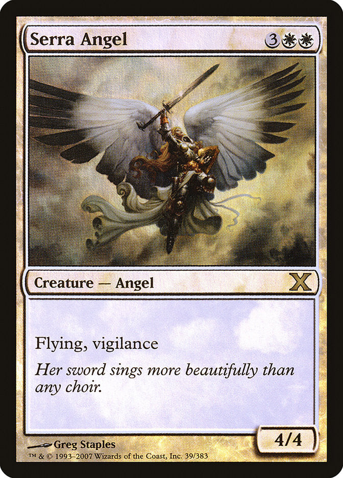 Serra Angel (Premium Foil) [Tenth Edition] | Tables and Towers