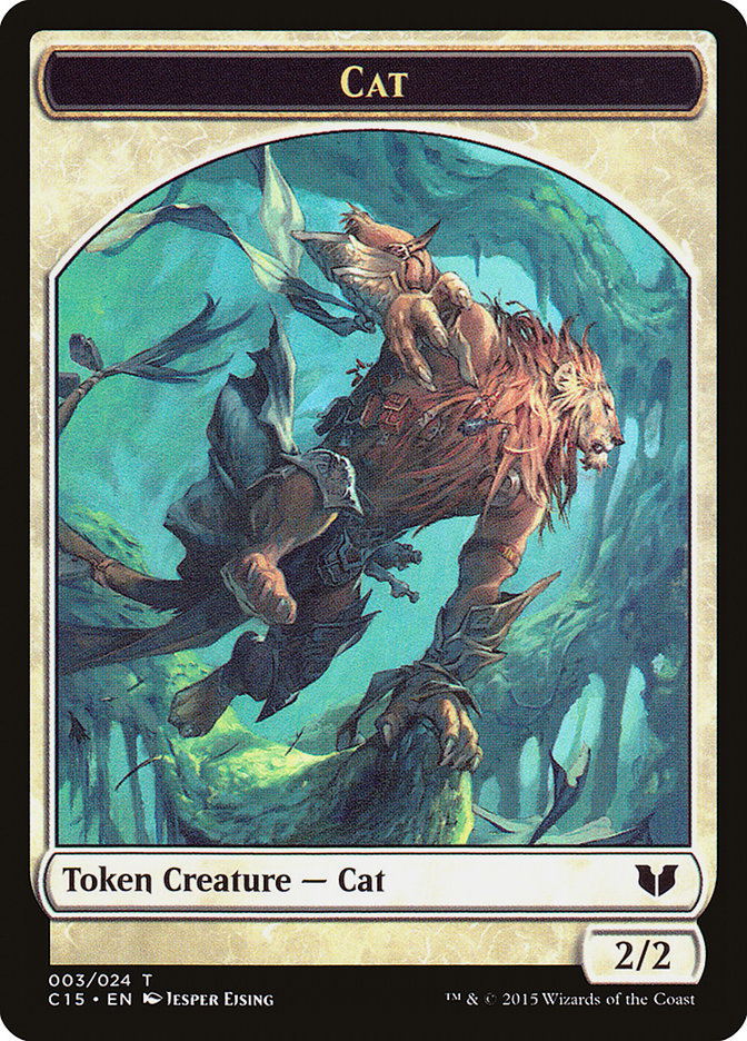 Cat // Zombie Double-Sided Token [Commander 2015 Tokens] | Tables and Towers