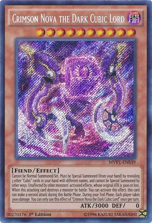 Crimson Nova the Dark Cubic Lord [MVP1-ENS39] Secret Rare | Tables and Towers