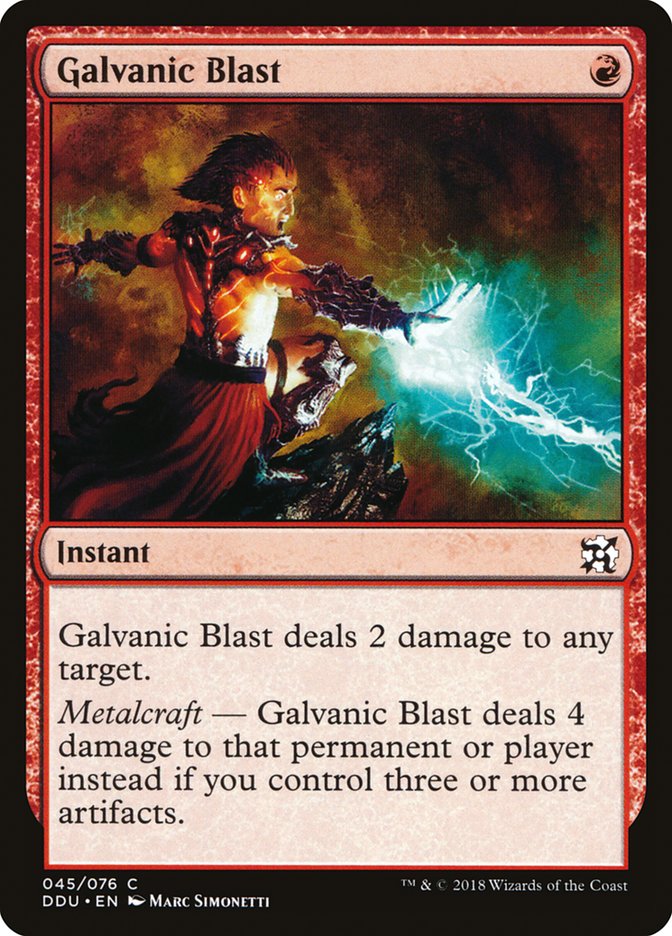 Galvanic Blast [Duel Decks: Elves vs. Inventors] | Tables and Towers