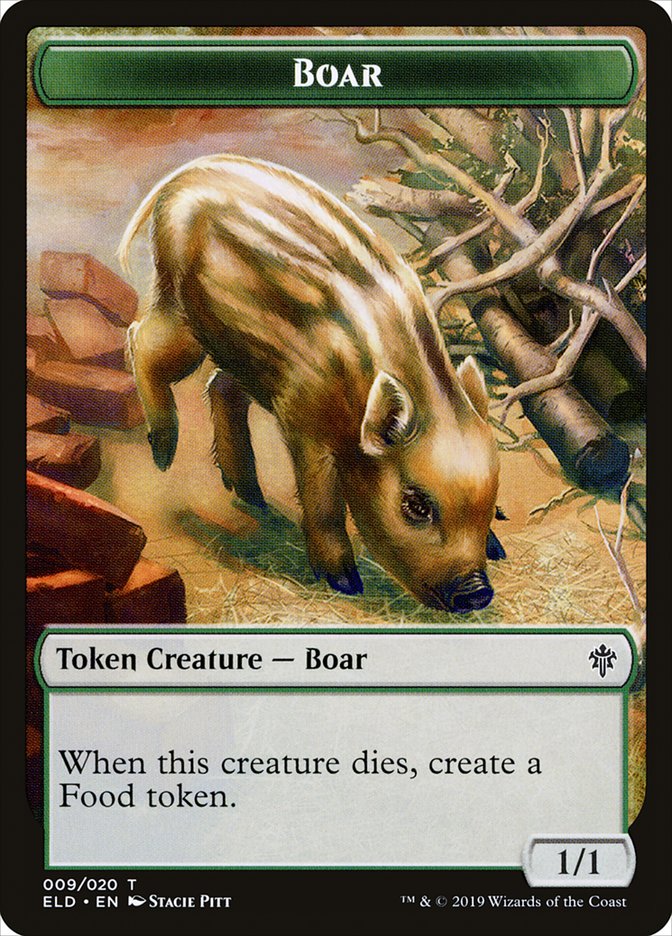 Boar Token [Throne of Eldraine Tokens] | Tables and Towers