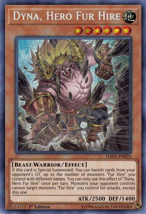 Dyna, Hero Fur Hire [DASA-EN021] Secret Rare | Tables and Towers