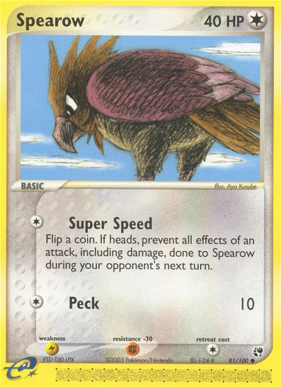 Spearow (81/100) [EX: Sandstorm] | Tables and Towers