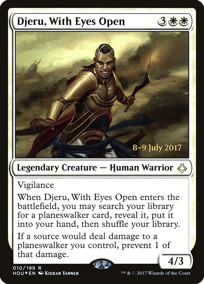 Djeru, With Eyes Open [Hour of Devastation Prerelease Promos] | Tables and Towers