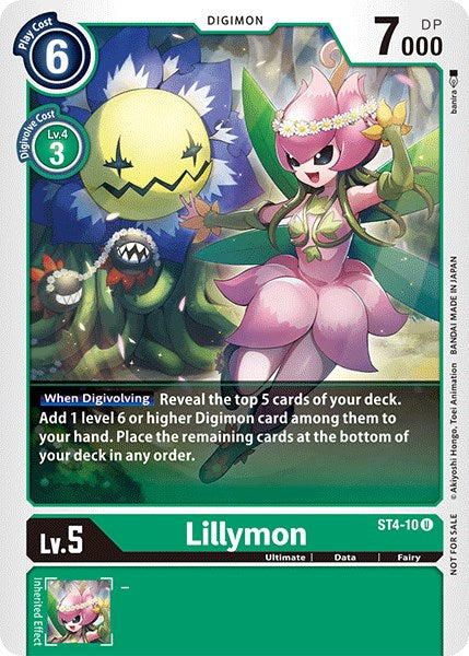 Lillymon [ST4-10] (Official Tournament Pack Vol.3) [Starter Deck: Giga Green Promos] | Tables and Towers