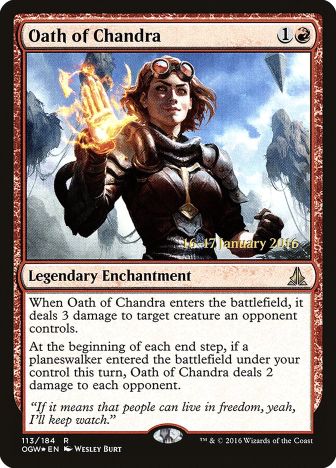 Oath of Chandra [Oath of the Gatewatch Prerelease Promos] | Tables and Towers