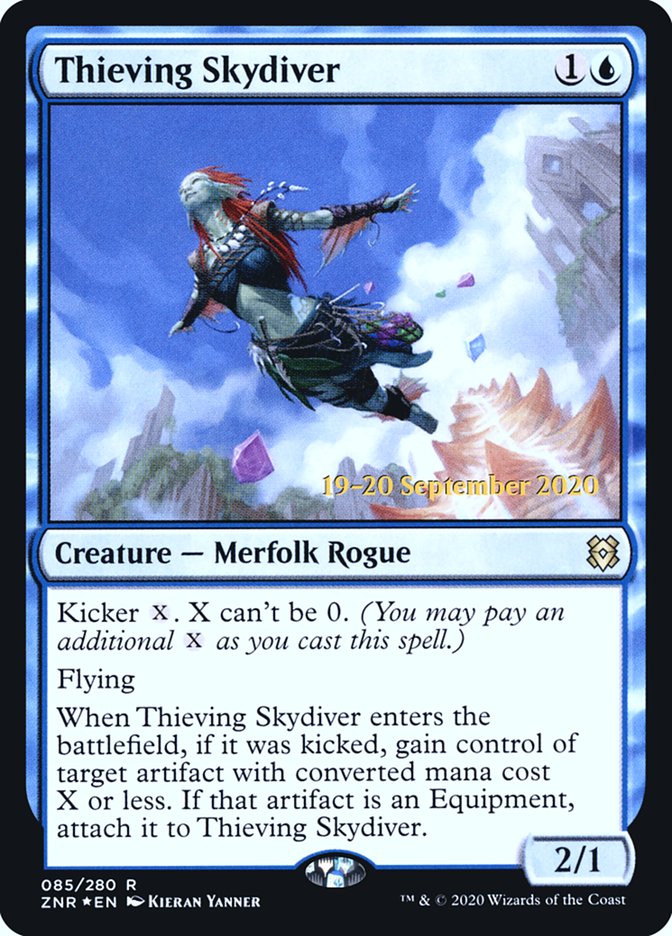 Thieving Skydiver [Zendikar Rising Prerelease Promos] | Tables and Towers