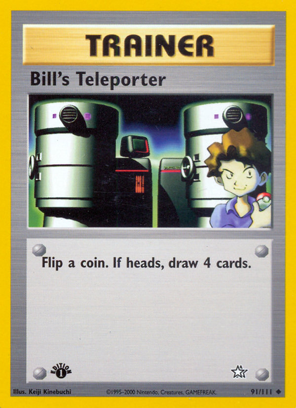 Bill's Teleporter (91/111) [Neo Genesis 1st Edition] | Tables and Towers