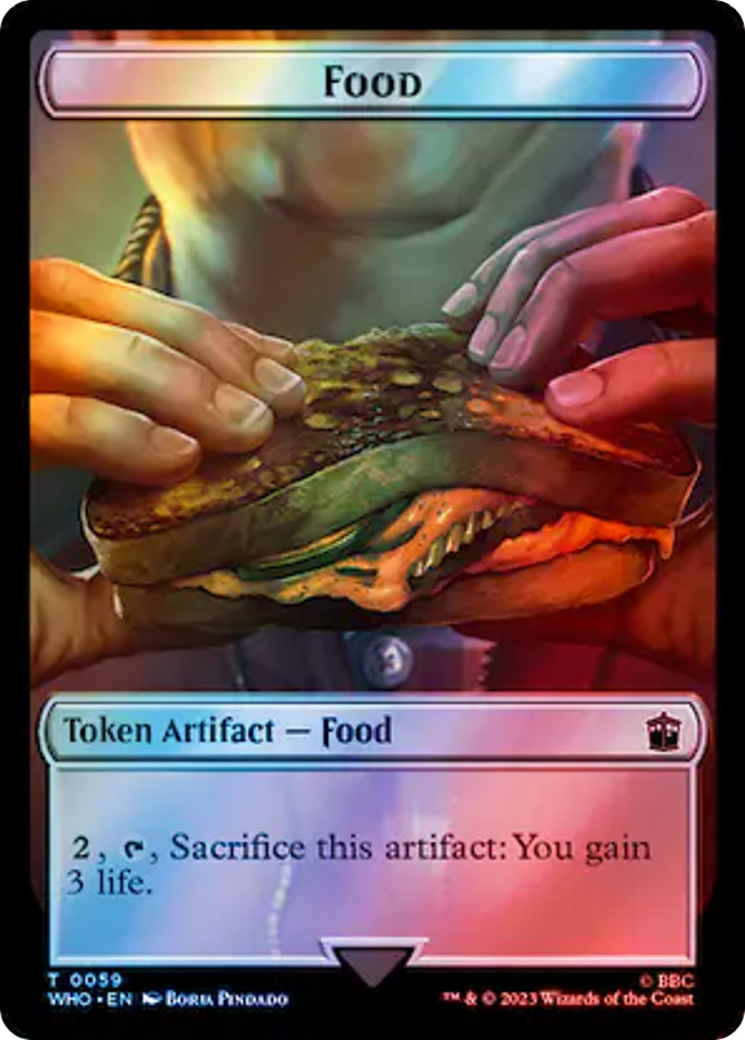 Alien Angel // Food (0059) Double-Sided Token (Surge Foil) [Doctor Who Tokens] | Tables and Towers