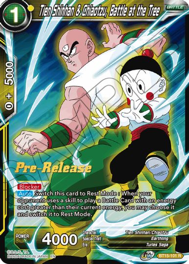 Tien Shinhan & Chiaotzu, Battle at the Tree (BT15-101) [Saiyan Showdown Prerelease Promos] | Tables and Towers