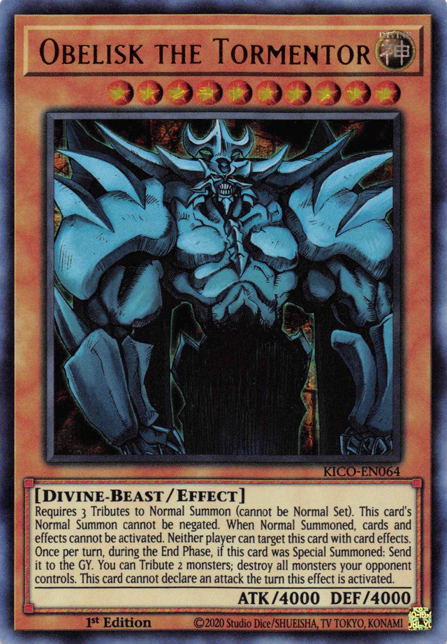 Obelisk the Tormentor (Ultra Pharaoh's Rare) [KICO-EN064] Ultra Pharaoh's Rare | Tables and Towers