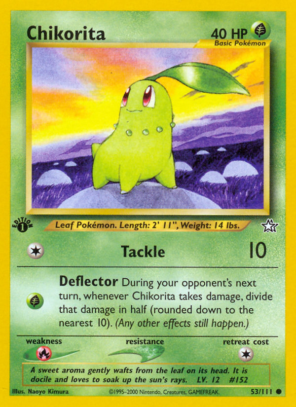 Chikorita (53/111) [Neo Genesis 1st Edition] | Tables and Towers