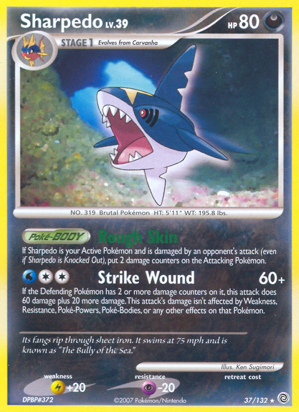 Sharpedo (37/132) [Diamond & Pearl: Secret Wonders] | Tables and Towers