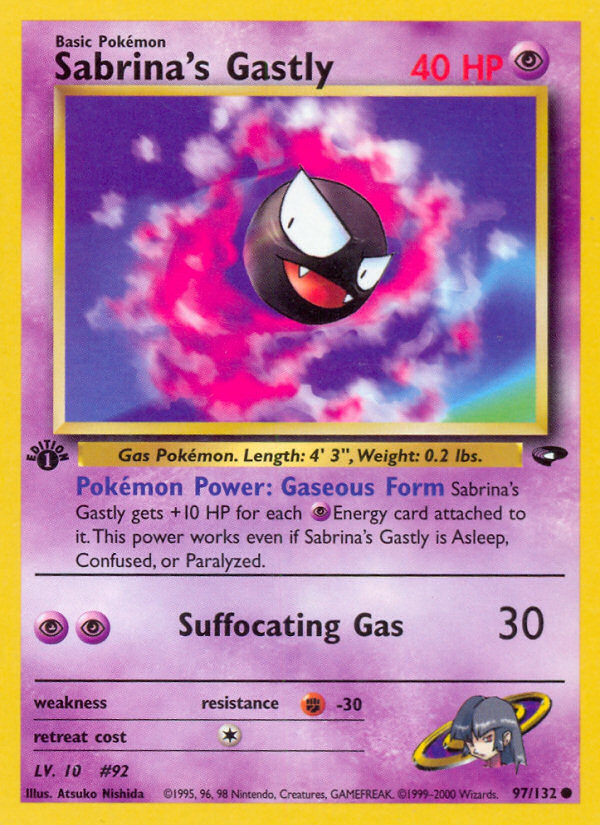 Sabrina's Gastly (97/132) [Gym Challenge 1st Edition] | Tables and Towers