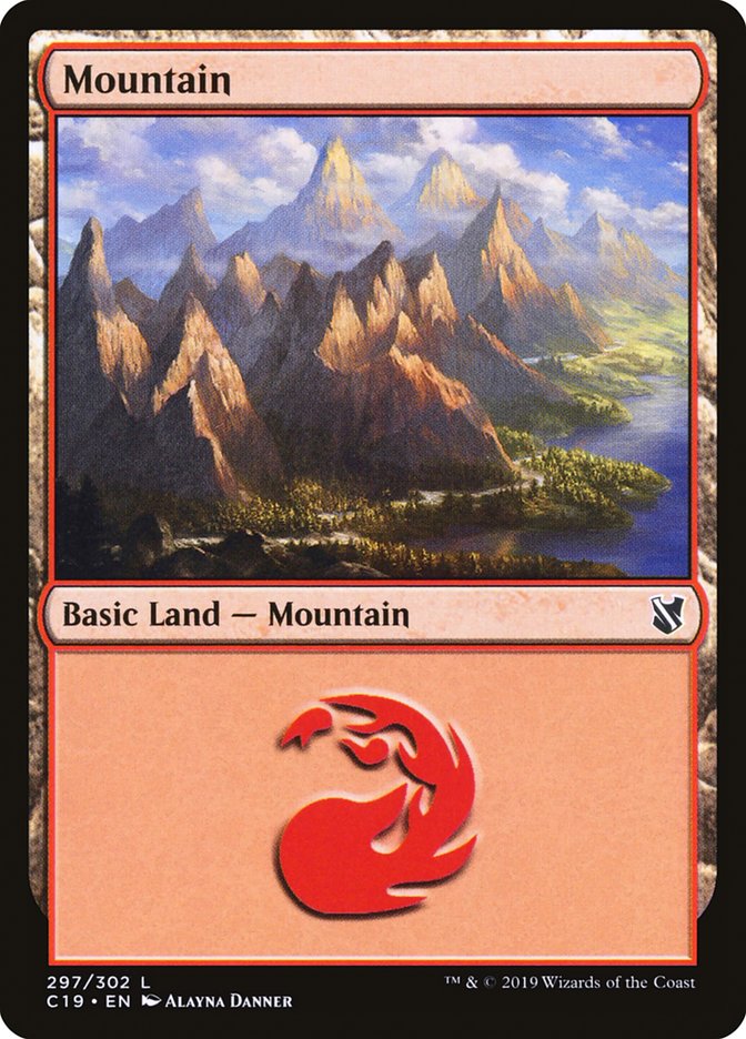 Mountain (297) [Commander 2019] | Tables and Towers