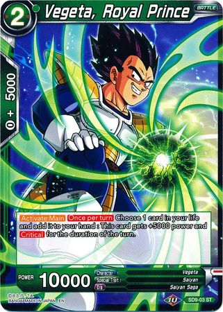 Vegeta, Royal Prince (SD9-03) [Assault of the Saiyans] | Tables and Towers