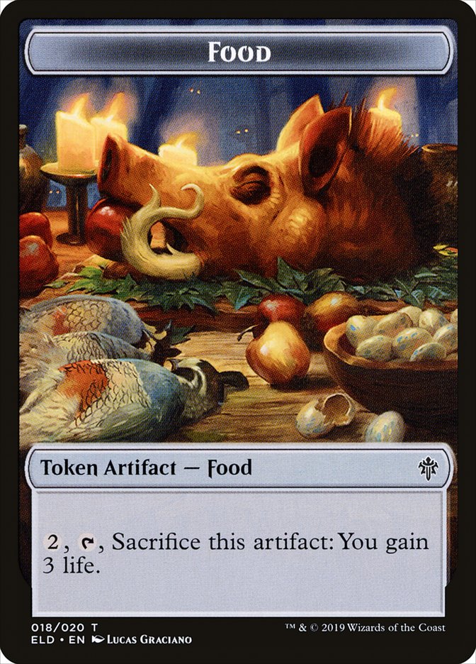 Boar // Food (18) Double-Sided Token [Throne of Eldraine Tokens] | Tables and Towers