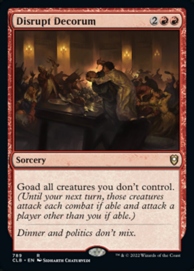 Disrupt Decorum [Commander Legends: Battle for Baldur's Gate] | Tables and Towers