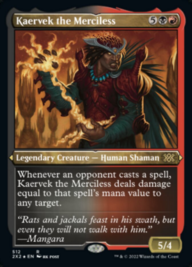 Kaervek the Merciless (Foil Etched) [Double Masters 2022] | Tables and Towers