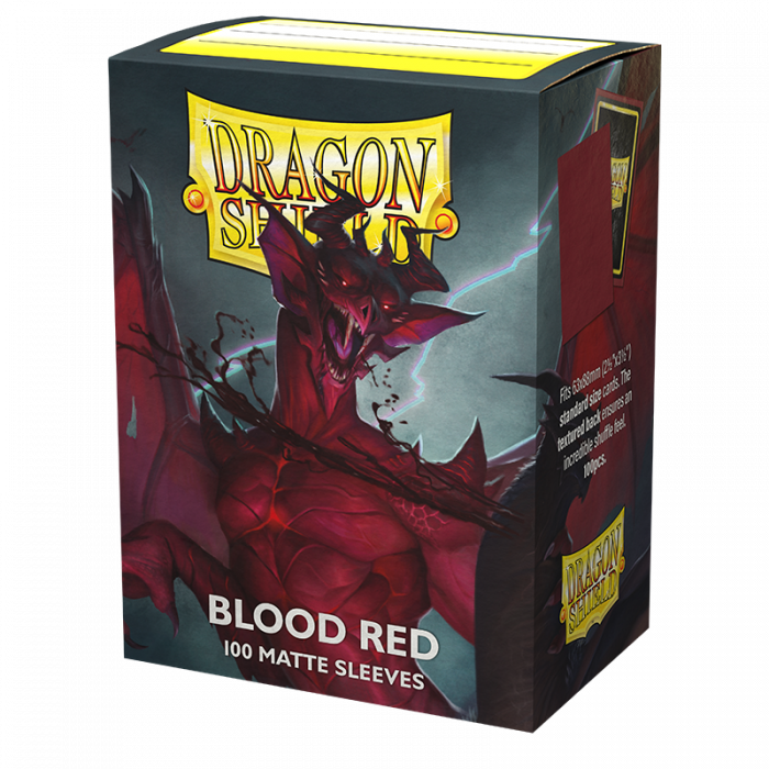 Dragon Shield Sleeves: Standard Matte Blood Red (Box of 100) | Tables and Towers