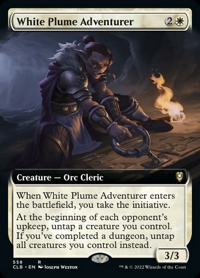 White Plume Adventurer (Extended Art) [Commander Legends: Battle for Baldur's Gate] | Tables and Towers