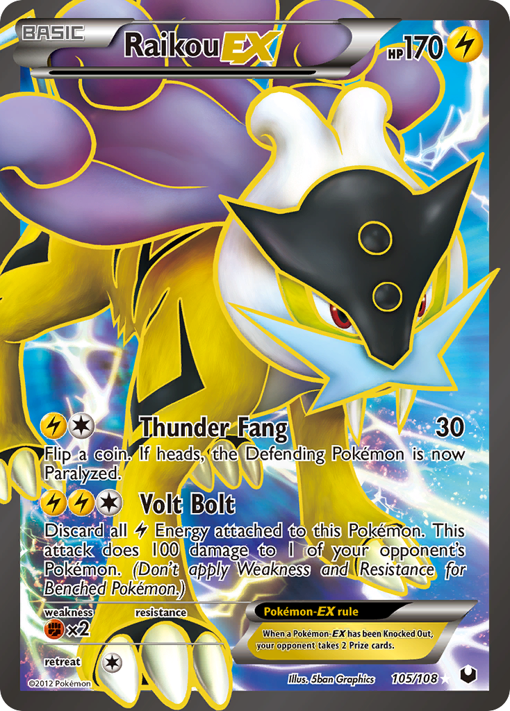 Raikou EX (105/108) [Black & White: Dark Explorers] | Tables and Towers