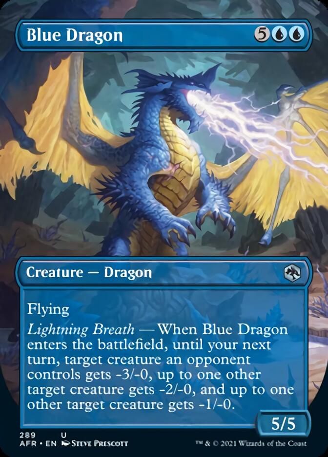 Blue Dragon (Borderless Alternate Art) [Dungeons & Dragons: Adventures in the Forgotten Realms] | Tables and Towers