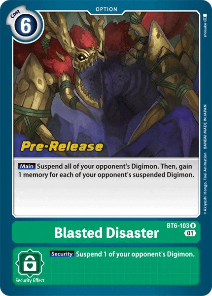 Blasted Disaster [BT6-103] [Double Diamond Pre-Release Cards] | Tables and Towers