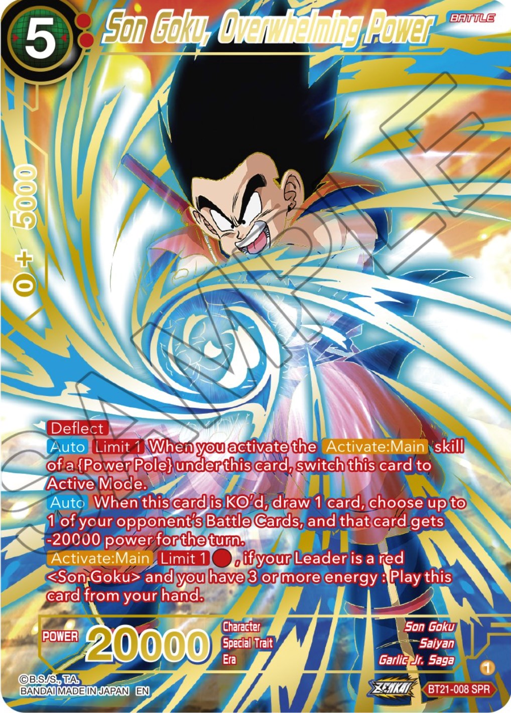 Son Goku, Overwhelming Power (SPR) (BT21-008) [Wild Resurgence] | Tables and Towers