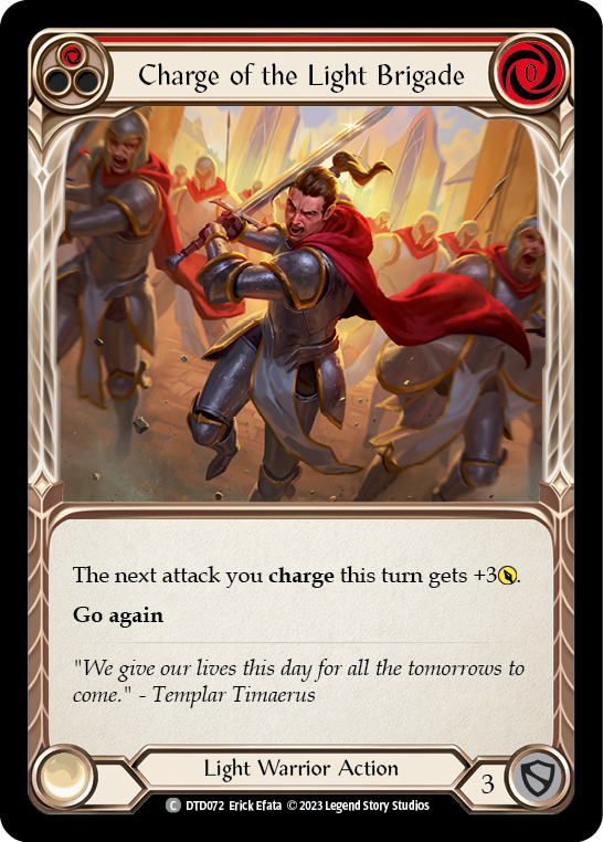 Charge of the Light Brigade (Red) [DTD072] (Dusk Till Dawn)  Rainbow Foil | Tables and Towers