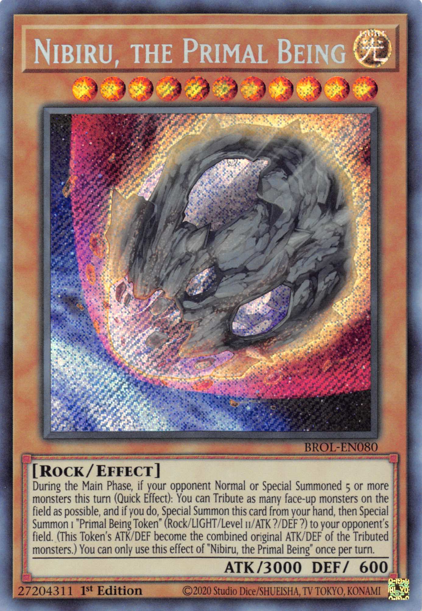 Nibiru, the Primal Being [BROL-EN080] Secret Rare | Tables and Towers