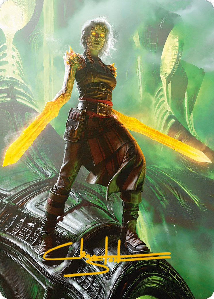 Nahiri, the Unforgiving Art Card (Gold-Stamped Signature) [Phyrexia: All Will Be One Art Series] | Tables and Towers