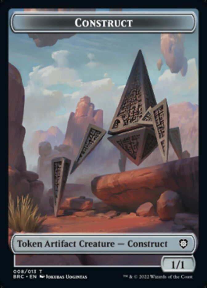 Construct (008) // Phyrexian Myr Double-Sided Token [The Brothers' War Commander Tokens] | Tables and Towers