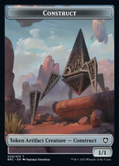 Construct (008) // Phyrexian Myr Double-Sided Token [The Brothers' War Commander Tokens] | Tables and Towers