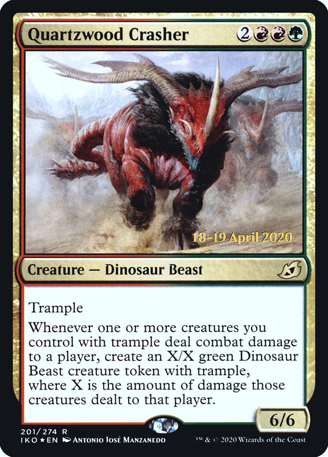 Quartzwood Crasher [Ikoria: Lair of Behemoths Prerelease Promos] | Tables and Towers