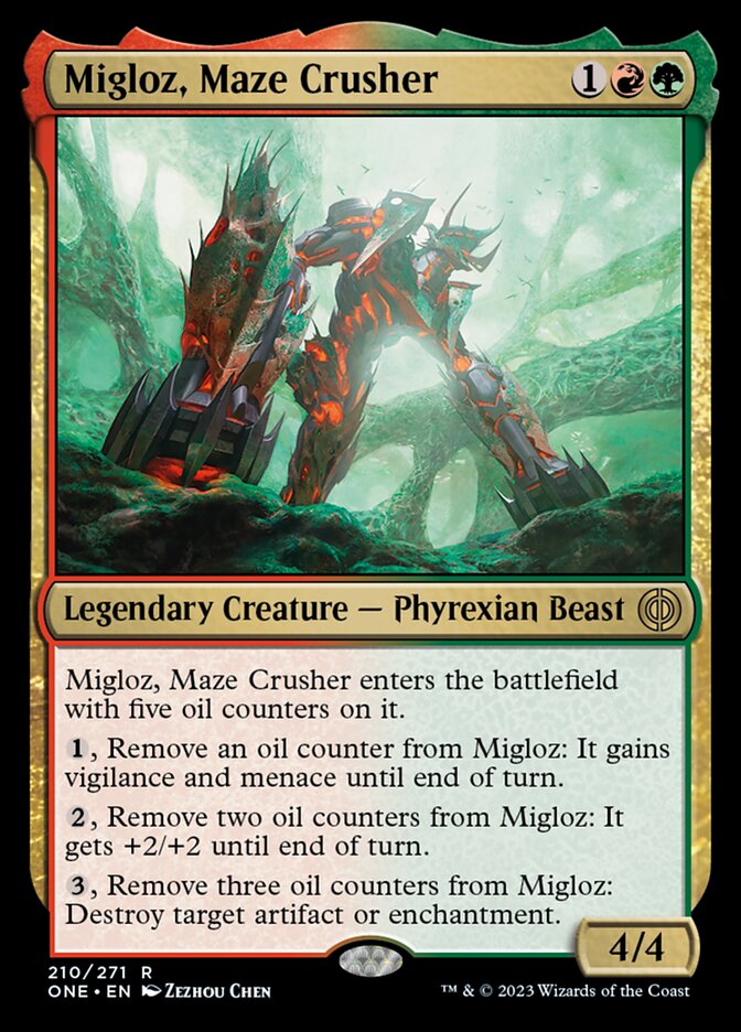 Migloz, Maze Crusher [Phyrexia: All Will Be One] | Tables and Towers