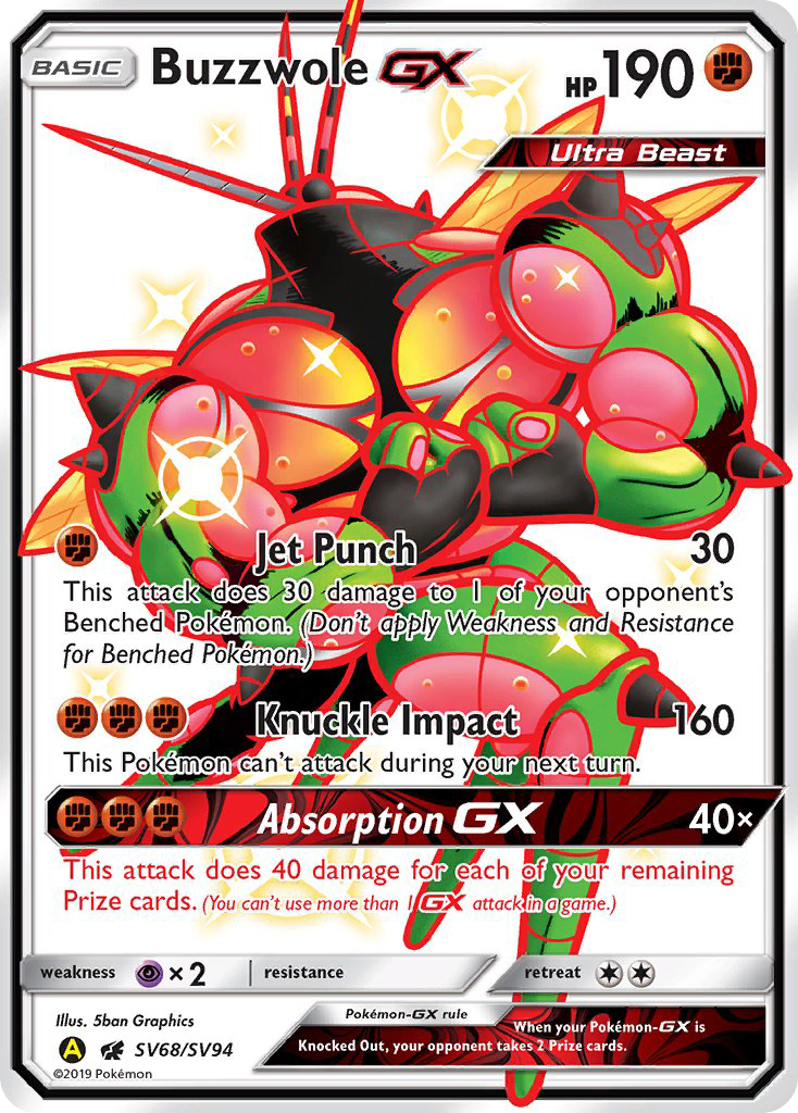 Buzzwole GX (SV68/SV94) [Sun & Moon: Hidden Fates - Shiny Vault] | Tables and Towers