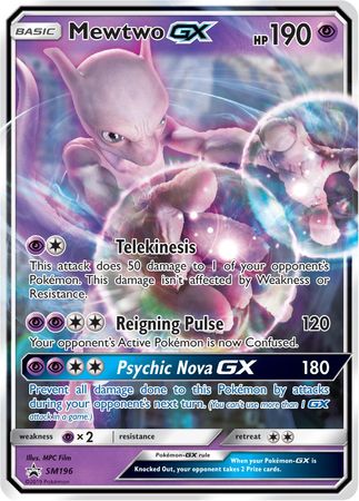 Mewtwo GX (SM196) (Jumbo Card) [Sun & Moon: Black Star Promos] | Tables and Towers