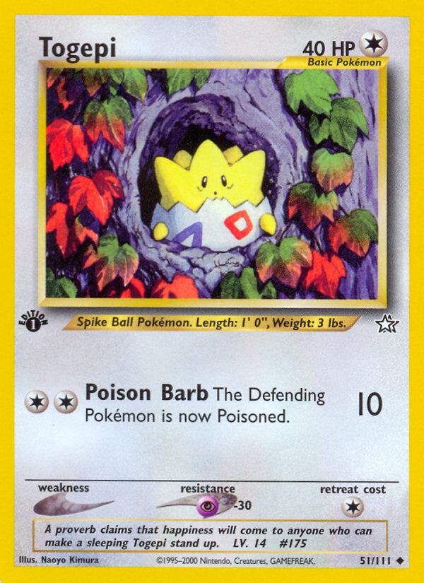 Togepi (51/111) [Neo Genesis 1st Edition] | Tables and Towers