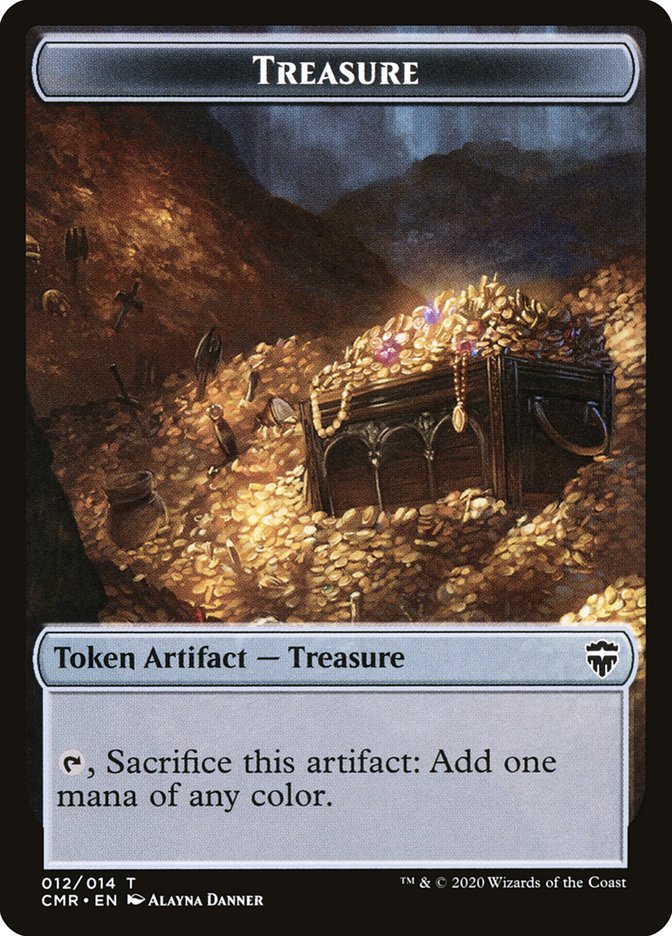 Rock // Treasure Double-Sided Token [Commander Legends Tokens] | Tables and Towers