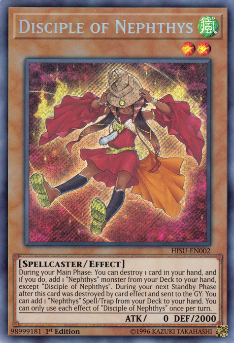 Disciple of Nephthys [HISU-EN002] Secret Rare | Tables and Towers