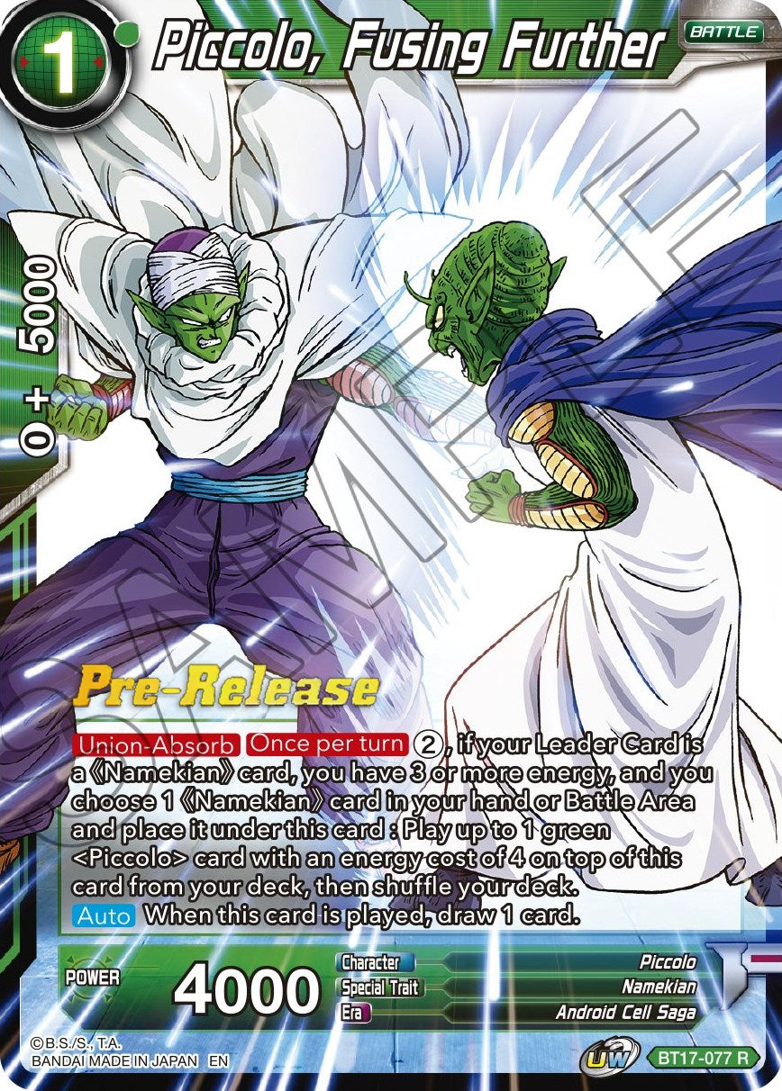 Piccolo, Fusing Further (BT17-077) [Ultimate Squad Prerelease Promos] | Tables and Towers