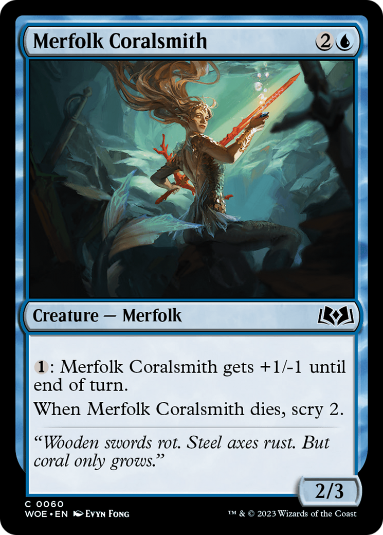 Merfolk Coralsmith [Wilds of Eldraine] | Tables and Towers