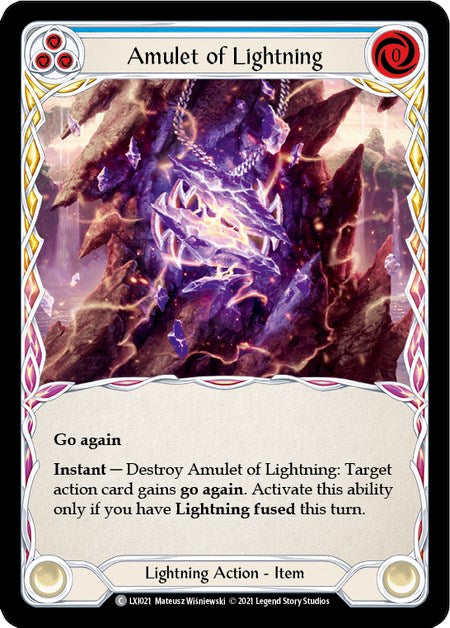 Amulet of Lightning (Blue) [LXI021] (Tales of Aria Lexi Blitz Deck)  1st Edition Normal | Tables and Towers