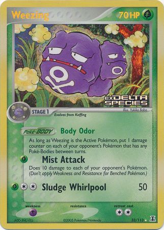 Weezing (33/113) (Stamped) [EX: Delta Species] | Tables and Towers