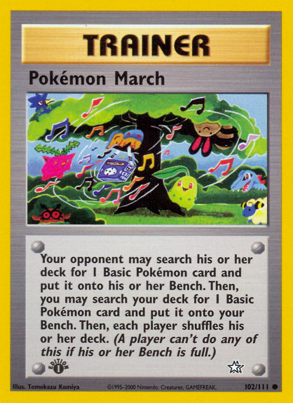 Pokemon March (102/111) [Neo Genesis 1st Edition] | Tables and Towers